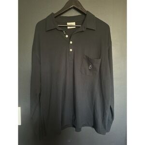 Masters Tech Blue Performance Golf‎ Polo Shirt Masters Logo Size 58 Black